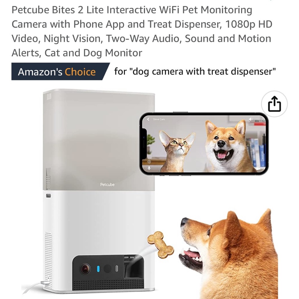 Pet cube pet interactive camera